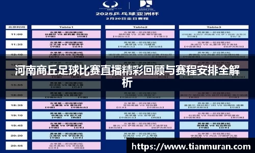 河南商丘足球比赛直播精彩回顾与赛程安排全解析